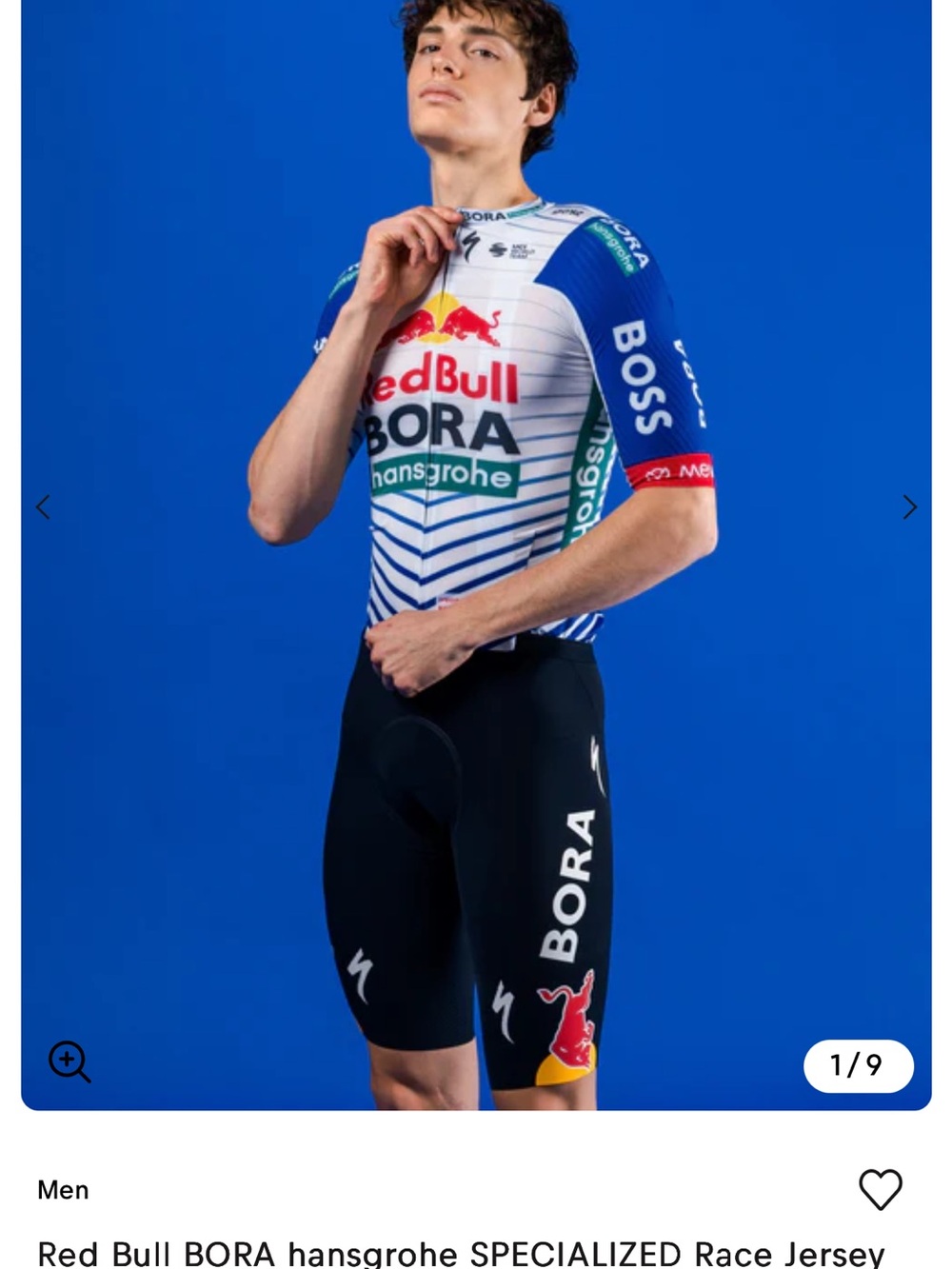 Specialized Men’s Blue, White & Red Bora Red Bull Cycling Jersey